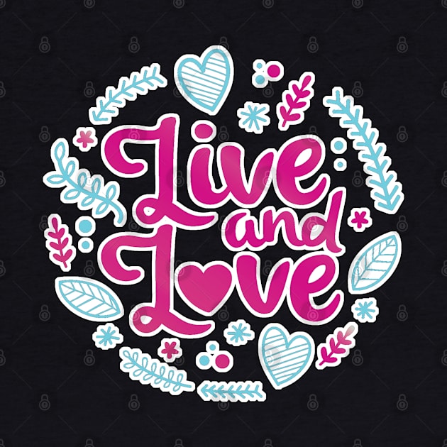 Live and Love Vapor Pastel Heart Pattern by aaallsmiles